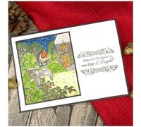 for The Love of Stamps - Hunydory - Little Red Robin - Robin's Winter Garden - A6 Clear Stamp