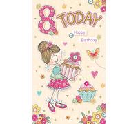For The Loveliest Daughter Age 8 - 8th Birthday Card