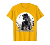for The Moon Never Beams Annabel Lee by Poe T-Shirt, Men, Golden Yellow, Medium