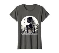 for The Moon Never Beams Annabel Lee by Poe T-Shirt, Women, Asphalt Grey, Medium