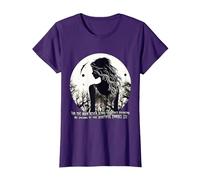 for The Moon Never Beams Annabel Lee by Poe T-Shirt, Women, Purple, Medium