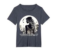 for The Moon Never Beams Annabel Lee by Poe T-Shirt, Women's Plus, Heather Blue, 1X