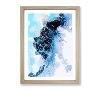 For The Old Times In Abstract Modern Framed Print | A4 Oak Framed Wall Art | Ready to Hang | Abstract Fantasy Picture | Living Room Bedroom Lounge Office