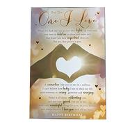 for The One I Love Heart Hand Design Sentiments Happy Birthday Card Lovely Verse