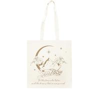 For The Stars Listening Shopping Beige Unisex Totebag Cotton
