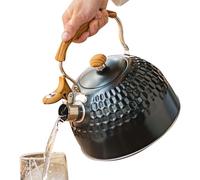 For the stove - 2.5 litre whistling with ergonomic handle, whistling kettle - for home, kitchen, dorm, apartment, picnics, camping, yards, porches, gardens, lawns