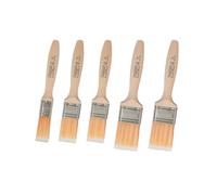 Hamilton Paint Brushes For The Trade 3100105-900 Synthetic Fine Tip Flat 5pc (1", 1.5", 2") Brown