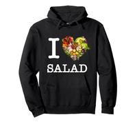 For the unique salad lovers: 'I Love Salad' _white text Pullover Hoodie