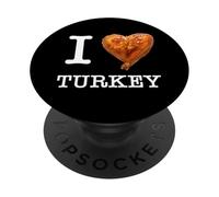 For the unique turkey leg lovers: 'I Love Turkey Legs’_white PopSockets Adhesive PopGrip