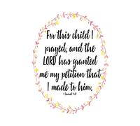 For This Child I Have Prayed: 1 Samuel 1:27 Floral Journal 6x9 With 120 Blank Lined Pages, Mother's Quiet Time And Prayer Notebook, New Mom Gift (New Mom Journals)