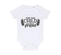 For this child we have prayed [BBY4] baby grow vest, 0-3 months, White