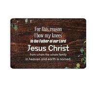 For This Reason I Bow My Knees to The Father of Our Lord Jesus Christ Metal Tin Sign 8x12 Inch Customized Restaurants House Living Room Home Decor Metal Plaque Wall Art Plaques for Dining Room