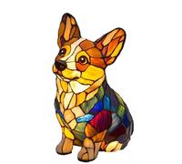 for tiffany1 Style Dog Lamps Resin, Stained Glass Animal Dog Lamp Luminous, Vintage LED Lights Night, Christmas Hollween Decor Gift1 for Dogs Lovers