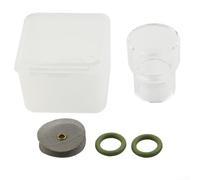 For TIG Clear Visualization Glass Nozzle for WP9/17/18/20/26 Welding Torch Consumables - Heat-Resistant Lens with O-Rings, Compatible with For Stubby Gas Lens(12 with mesh)