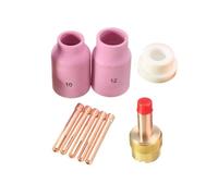 for TIG Welding Torch Large Gas Len,Alumina with 9Pcs and Tig size 9pcs crafted from Metal and 2mm collets broad usability for diverse welding applications