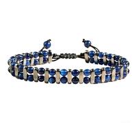 for tiger Eye Magnetic Beaded Bracelet 4mm Adjustable 16-28cm(Blue)