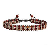 for tiger Eye Magnetic Beaded Bracelet 4mm Adjustable 16-28cm(Red)