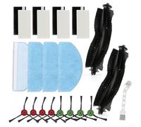 For Tikom G8000 / G8000 Pro Accessories for Honiture G20/G20 Pro with 2 Main Brushes, 8 Side Brushes, 4 Mops, 4 HEPA Filter Vacuum Cleaner Replacement Parts