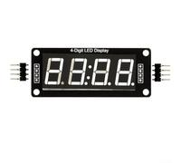 For TM1637 Controlled 4 Digit LED Display with Real-Time Clock Capability, 0.56 Inch Seven Segment Layout and Standard 5V Operation Voltage (white)