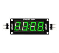 For TM1637 Interface Digital Clock Module with 4 Digit Seven Segment LED Output, Colon Indicators and 5V Power Supply for Arduino and (green)