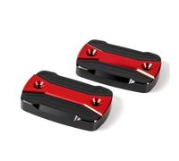 For TMAX 530 SX DX 2012-2019 Motorcycle Brake Fluid Fuel Reservoir Tank Cap Brake Pump Cover OOPUHKSY(Reservoir caps-Red)