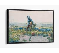 For to Be a Farmers Boy Winslow Homer Canvas Floater Frame Print Picture Art - Black Frame 30 inch wide x 20 inch high