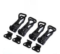 for toggle Clamp GH-4001, 4Pcs Black Plated Adjustable Release 100kg for Cabinets Boxes Doors, Steel Hasp Catch Fixture 90x27mm Vehicle