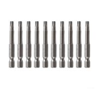 for Torx Screwdriver Bit Set, 10-Piece for T25 Alloy Steel Bits with 6.35mm Hex Shank, 50mm Length for DIY, Pneumatic & Electric Screwdrivers