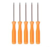 for torx Screwdriver Set for t6 for t8 for t10 For Console Repair | Chrome Vanadium Steel, 100mm Length, for t6 for Solid & T8/T10 Security Tips, For Consoles Toys Components, 5-piece Set(T6)