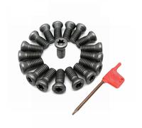 for Torx Screws for CNC Lathe Tools, M2 M2.5 .5 M5 Replacement Fasteners for Carbide Inserts, 50 Pack with Wrench(.5x10)