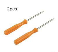 for Torx Security Screwdriver Set for T6/T8 Game Console Opening Tool with Hollow Tip, Chrome Vanadium Steel, 100mm Length, 2-Piece Orange & Silver Set
