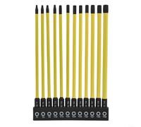For Torx Star Magnetic Screwdriver Bits Set for T15 For T25 For T30 T40 150mm, 12pcs Professional Tool