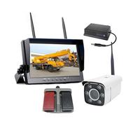 For Tower Crane Wireless Camera 30x Zoom Car Reversing Rear Amplification High-Definition Digital Display Full Color Kit(With Battery 128GB)