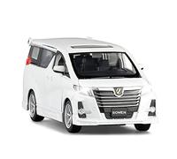 For Toyota Alphard MPV Car 1 32 Simulation Alloy Pull Back 4 Door Toy Gift Mini Replica Toys(White)