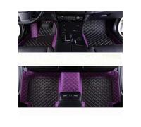For Toyota C-HR CHR 2016 2017 2018 2019 2020 Leather Car Floor Mats Carpets Rugs Pads Interior Waterproof Floor Mats(Black and purple,RHD)