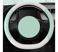 For Toyota CHR C-HR Car Steering Wheel Cover PU Leather D Shape Auto Protector 38cm Case(Green D type)