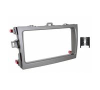 For Toyota Corolla 10 E14 Car Radio Panel Mounting Frame Double Din Silver Grey