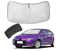 for Toyota Corolla Sun Shade Sunshade Windshield Cover - 4 Layers Front Window Shade for Corolla 2020-2024 2025 Custom Fit Sun Visor - 240T Retractable Shade Blocks UV Rays Car Accessories