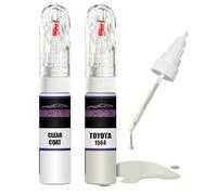 For TOYOTA EGRET WHITE 1564 + Clear Coat Touch Up Paint Lacquer Fix Kit