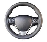 For Toyota E'Z for RAV4 for Auris 2013 2014 Steering Wheel Cover Black Perforated Microfiber Leather(WHITE)