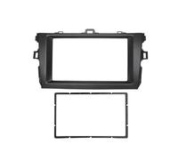 For Toyota For Corolla 2007-2013 Radio Fascia 2 Din GPS DVD Stereo CD Panel Dash Mount Trim Frame Car Radio Frame(Black,178X102mm)