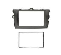 For Toyota For Corolla 2007-2013 Radio Fascia 2 Din GPS DVD Stereo CD Panel Dash Mount Trim Frame(Silver grey,178X102mm)
