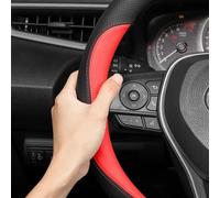 For Toyota For Corolla For Yaris L X Cross CHR For Camry For Levin PU Leather Car Auto Steering Cove Interior Accessories wheel hubs(Red5)