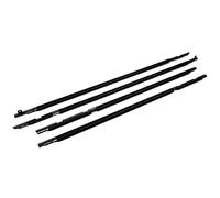 for Toyota for Land Cruiser LC80 80 Series 1991-1998 4pcs Outer Windows Rubber Weatherstrip Door Sealing Moulding Trim WEFOLEN(Black)