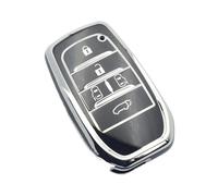 For Toyota For Noah For Voxy Trunk 2022 2023 2024 For Alphard 2020 2021 5 Buttons Car Key Cover Fobs Shell Case Protect Bag JHVVBFWF(Black Silver)