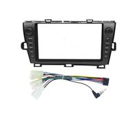 For Toyota For Prius XW30 LHD 9 Inch Car Radio Fascia Stereo Panel Audio Refit Installation Surround Trim Frame Dash Kit Facia Cover Car Radio Fascia(Right black)