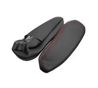 For Toyota For Sienna 2005-2010 2pcs Microfiber Leather Driver Passenger Side Seat Handle Armrest Cover Trim(Black with red)
