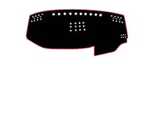For Toyota For Sienna 2015-2021 Car Dash Board Sunshade Anto-UV Carpet Dashboard Cover Protective Pad Dash Cover Dashboard(LHD Red Edge)