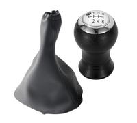 For Toyota For Yaris II 2 MK2 2005 2006 2007 2008 2009 2011 Car Gear Shift Knob Gaitor Boot Cover Car Gear Shift Knob Lever(6 Speed silver 2pcs)