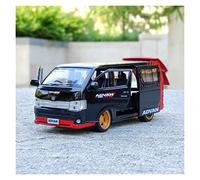For Toyota Hiace MPV Business Bread Alloy Car Model Open Door Pull Back Toy Car 1:32 Vehicles Kit(1)